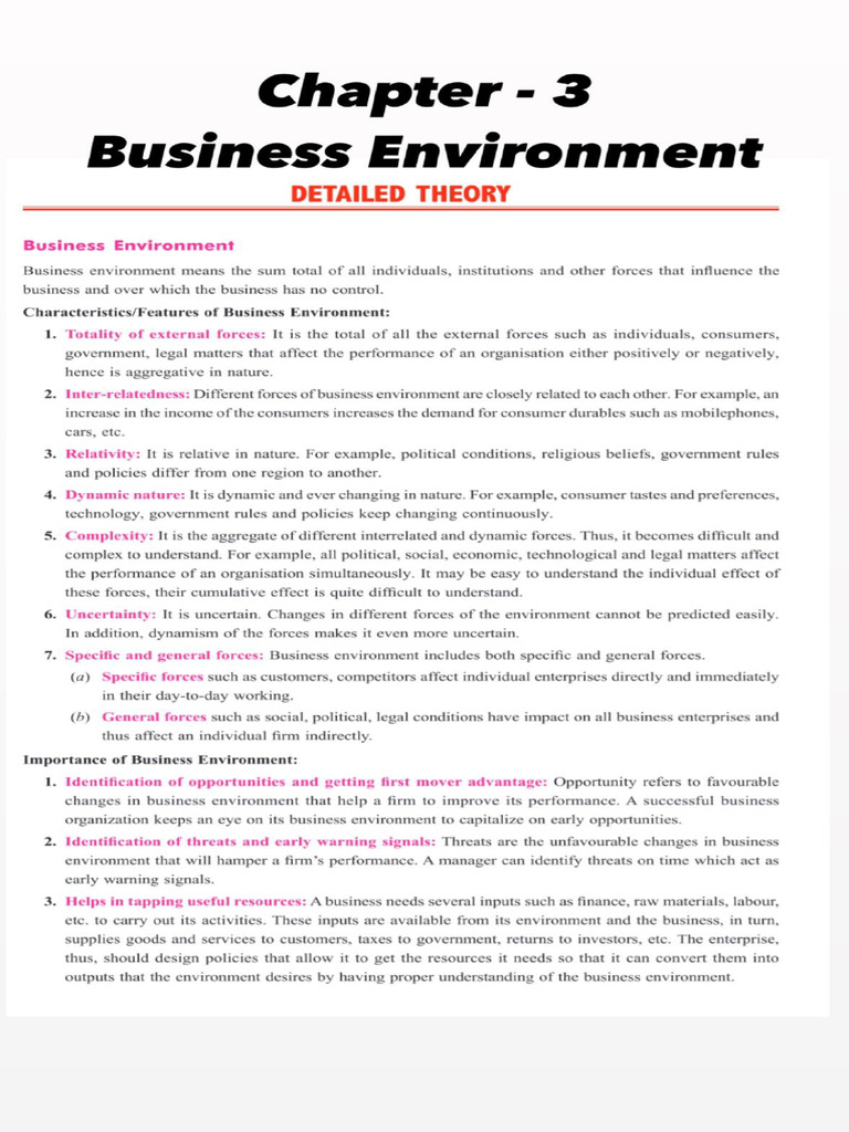 Chapter 3 Business Environment | PDF