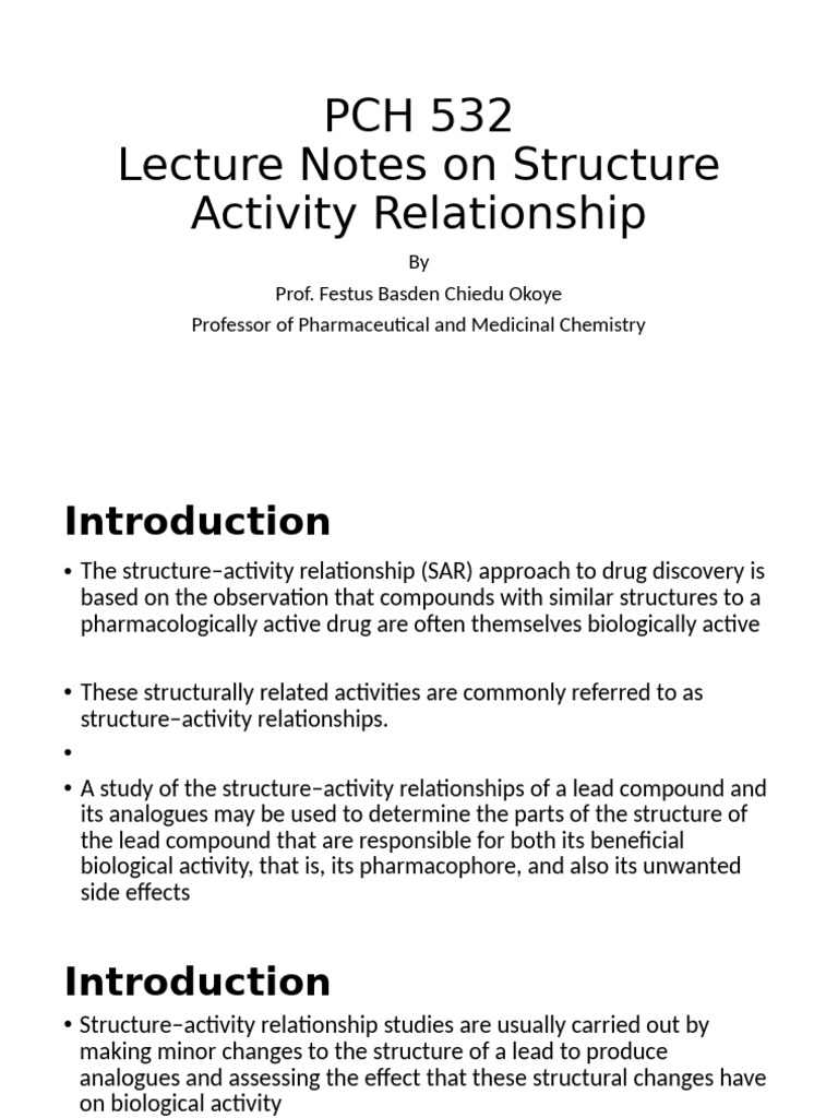 Structure-Activity Relationship Insights | PDF | Amine | Chemical Bond