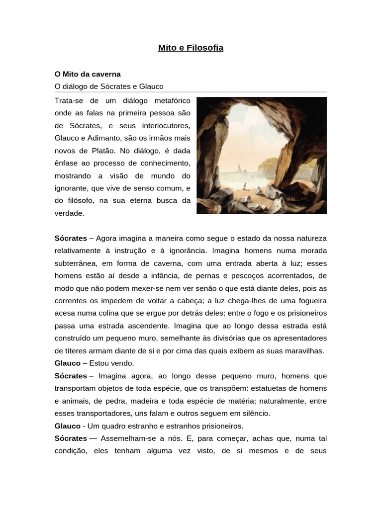 Mito e Filosofia Trabalho Pronto | PDF | Sabedoria