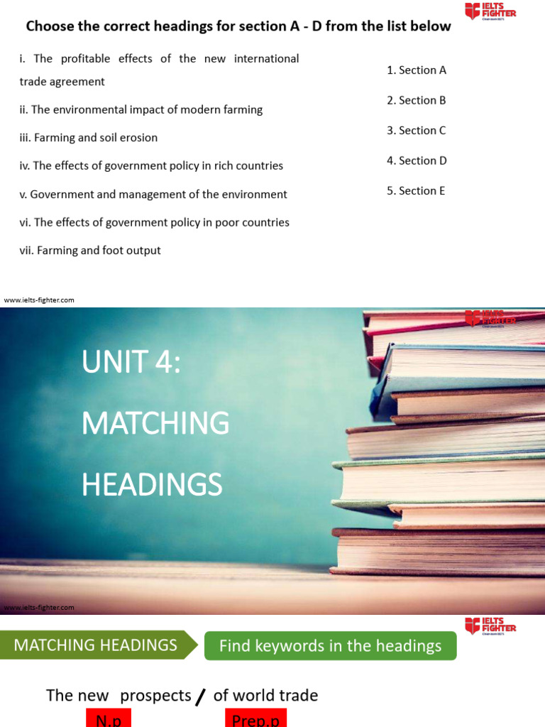 Unit 4 - Matching Headings | PDF | Snow | Water