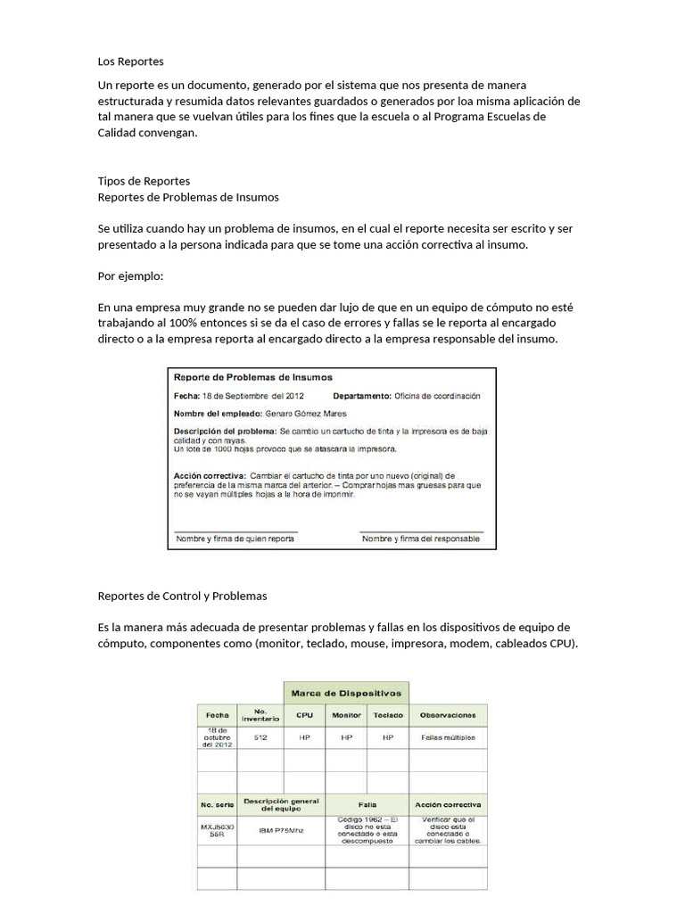 Material-Ejemplo de Reportes | PDF | Business | Hardware de la computadora