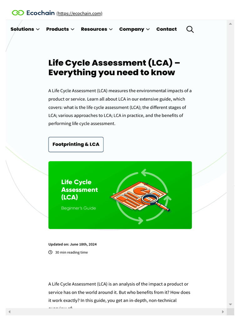 Life Cycle Assessment Lca Pdf Life Cycle Assessment Economy And