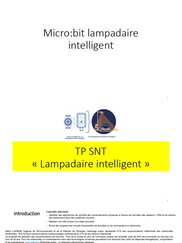 Lampadaire Intelligent Micro:bit | PDF | Python (Langage de ...