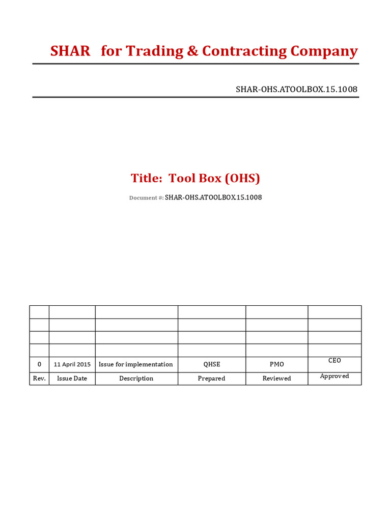 Tool Box | PDF