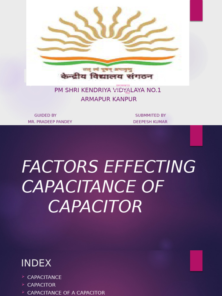 Factors Affecting Capacitor Capacitance | PDF | Capacitance | Capacitor