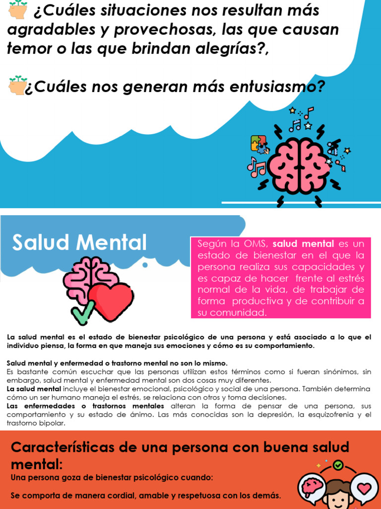 Promoción de la Salud Mental y Emocional | PDF | Salud mental | Las ...