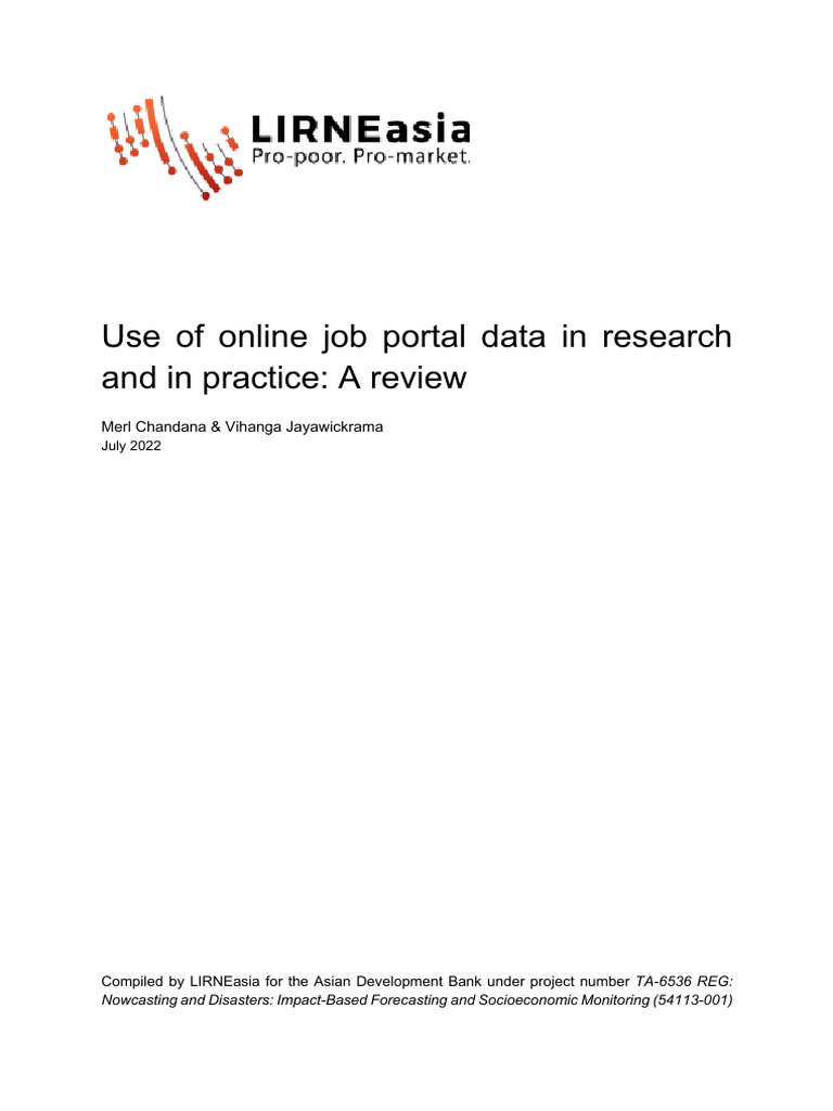 Review of Research On Online Job Portal Data in Research and Practice ...