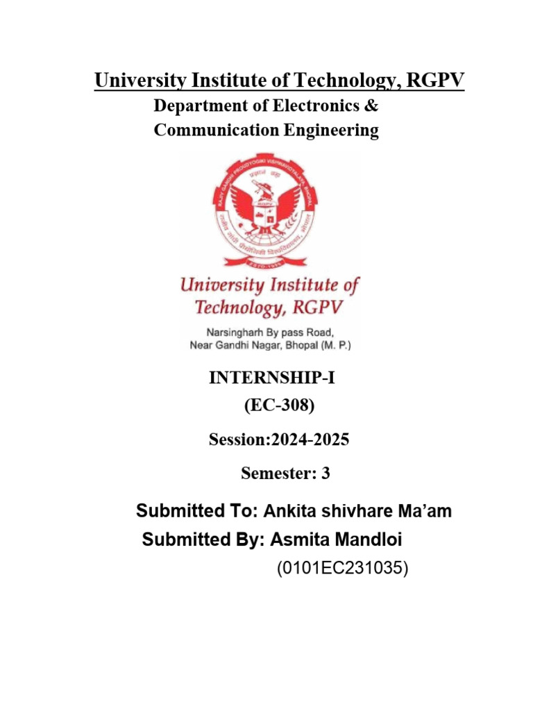 Electronics Internship Report | PDF