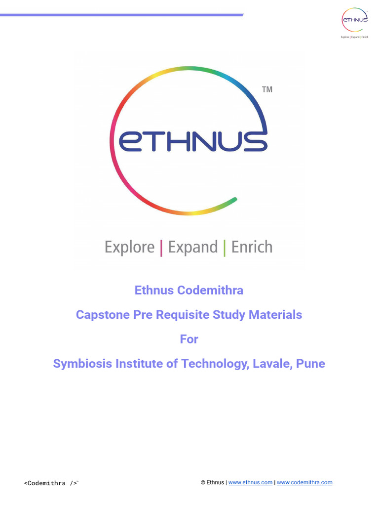 Capstone Pre Requisite Study Materials - 2026 Batch | PDF | Queue ...