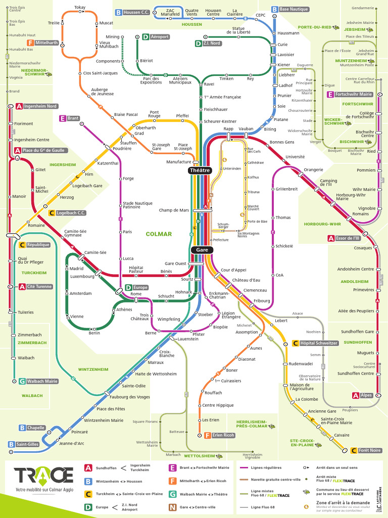 Plan de transport centre-ville Colmar | PDF
