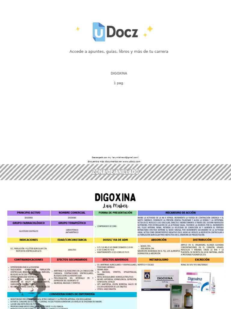 Digoxina 973511 Downloadable 2867739 | PDF | Sistema cardiovascular ...