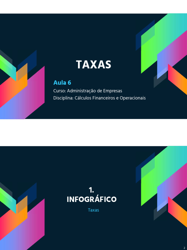 Aula 6 - Taxas | PDF | Juros | Inflação