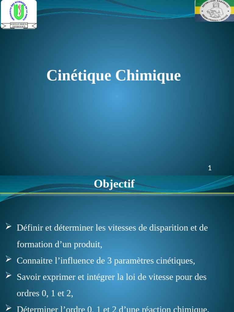 Cinétique des Réactions Chimiques | PDF | Catalyse | Cinétique chimique