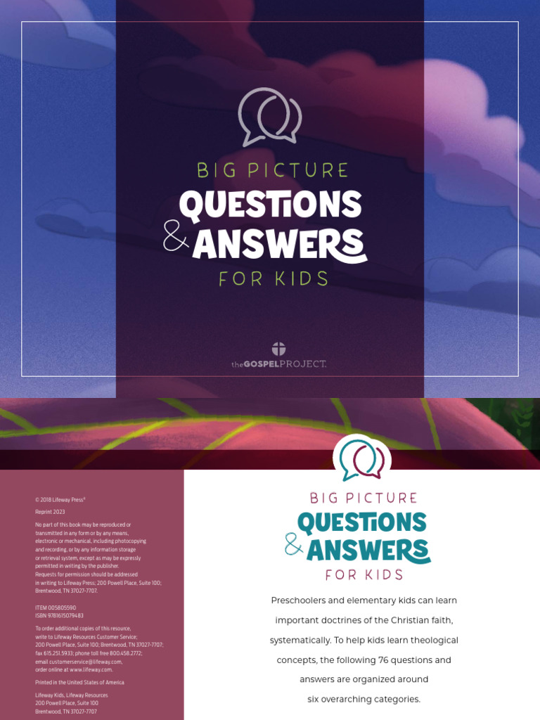 Big Picture Questions and Answers Booklet 2023pdf | PDF | Jesus ...