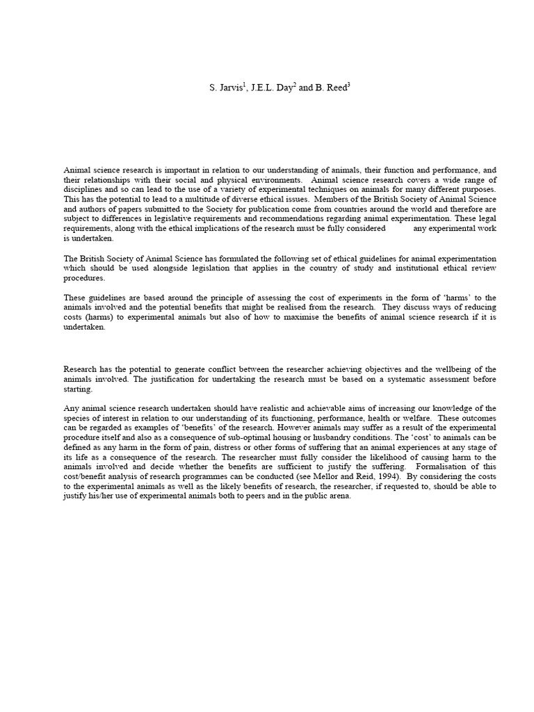 Animal Ethical Guidelines | PDF | Animal Testing | Mouse