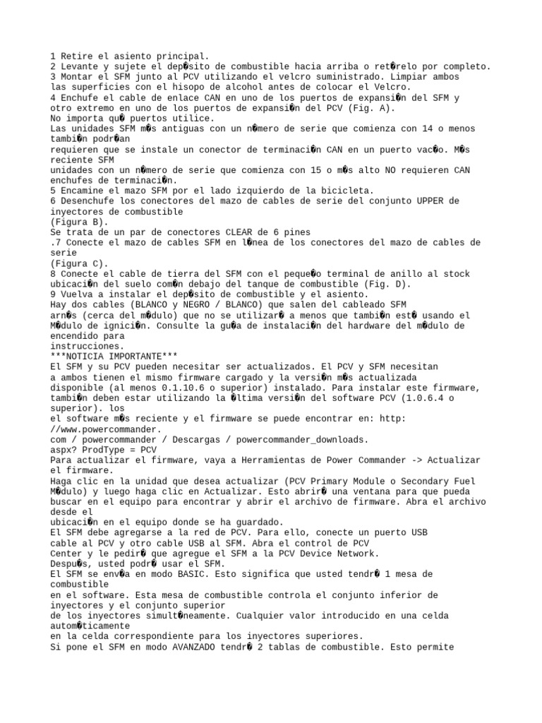 Instrucciones SFM Yamaha r6 Español | PDF | Hardware de la computadora ...