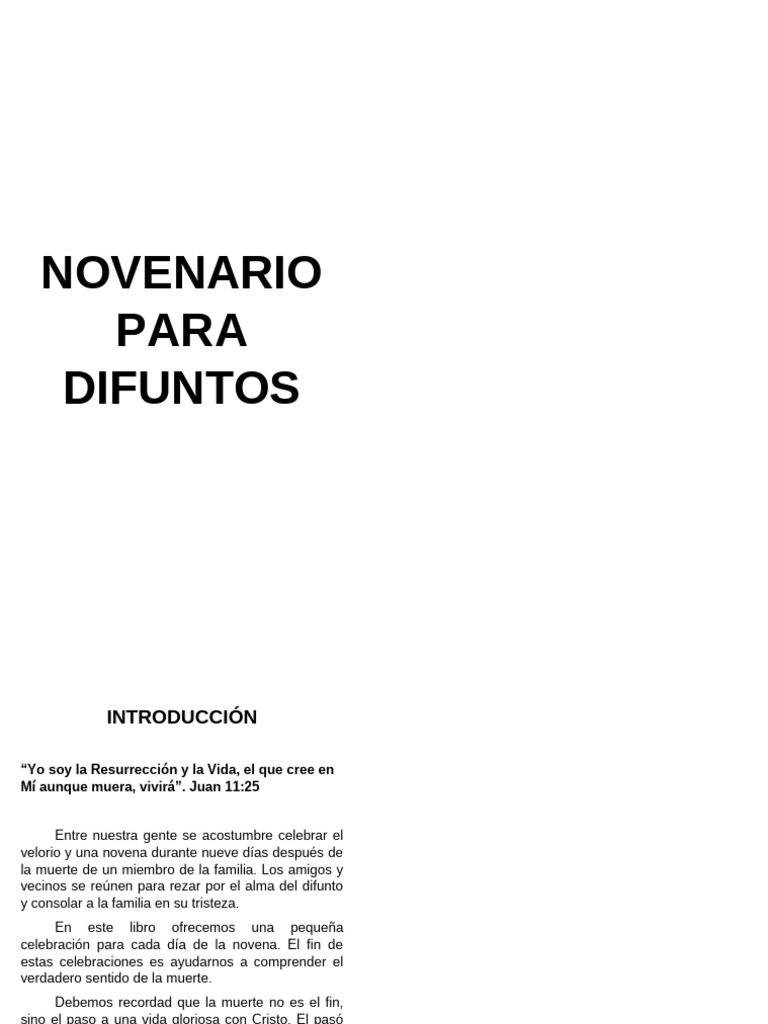Novenario para Difuntos PDF Cristo (título) Oración