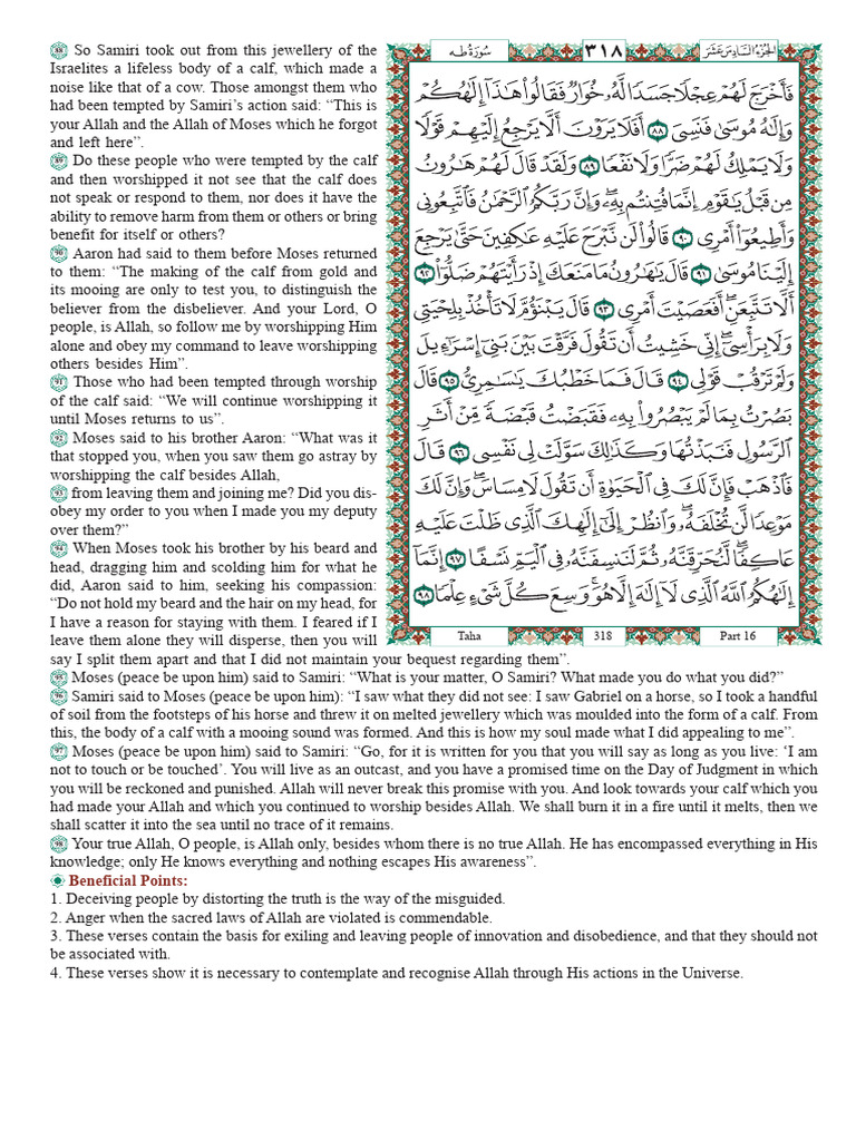 Samiri's Deception and the Golden Calf | PDF | God In Islam | Prophets ...