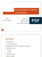 Synthesis and Evaluation of Some Coumarines1