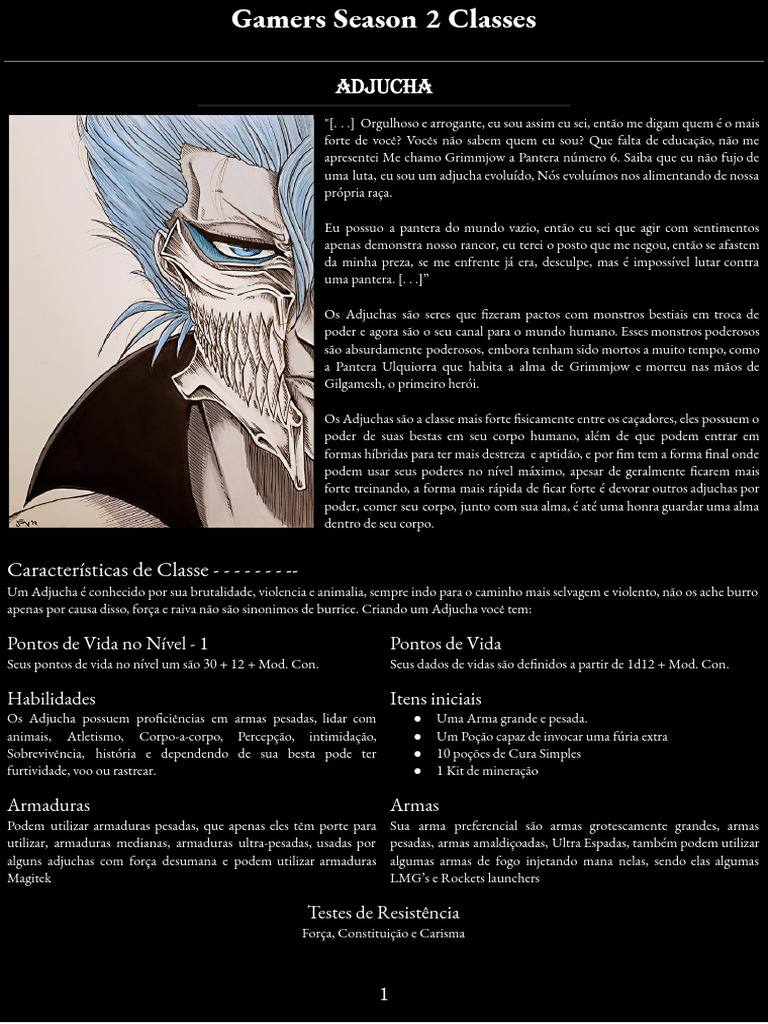 Classes Adjucha em Gamers Season 2 | PDF | Vida | Força