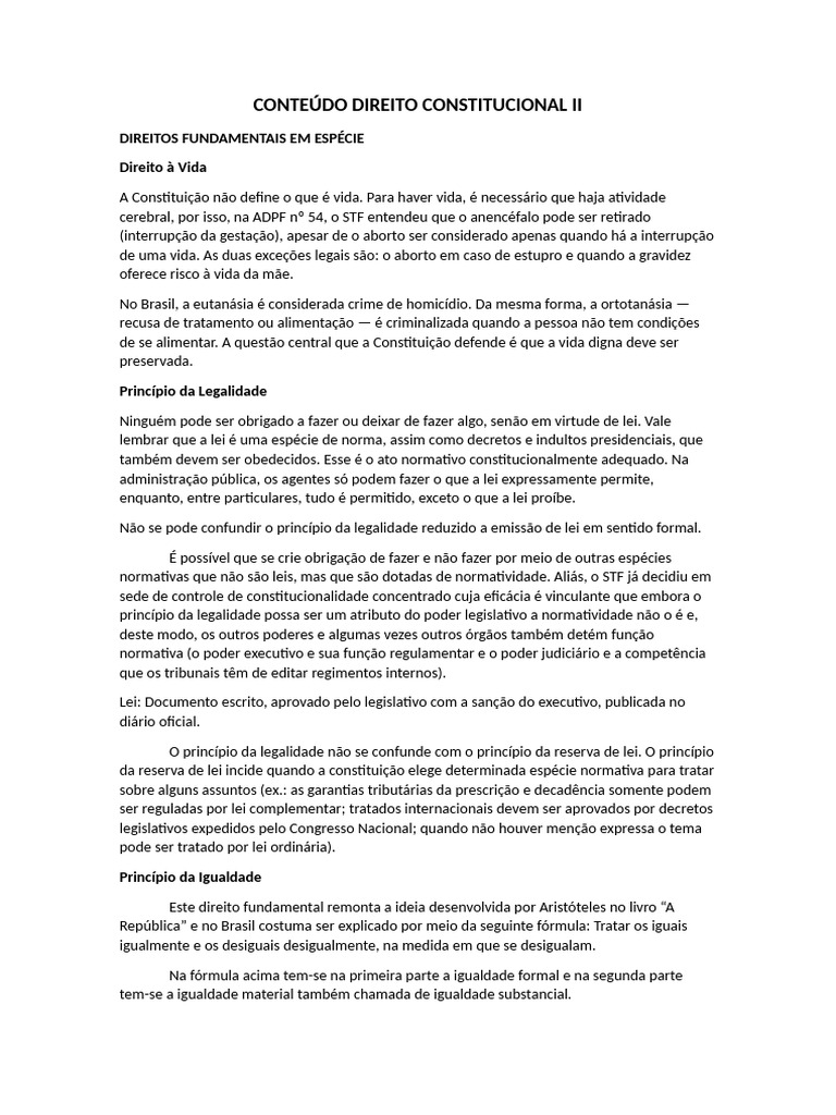 Direitos Fundamentais no Direito Constitucional | PDF | Constituição ...
