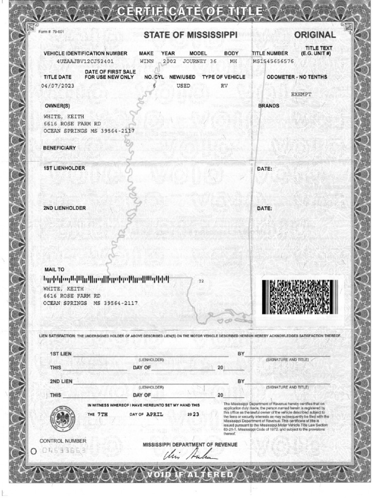 Certificate of Title | PDF