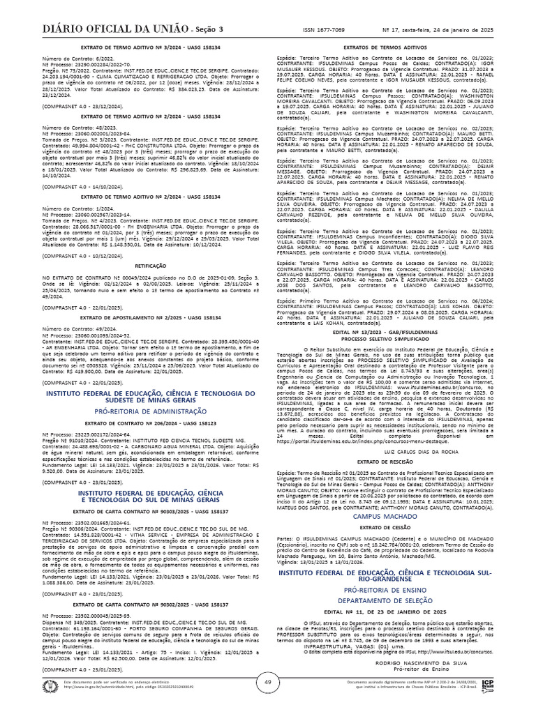 Edital 13-2025 - DOU | PDF