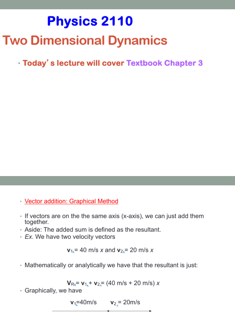 Chapter+3_Vectors_Projectile | PDF | Euclidean Vector | Mechanical ...