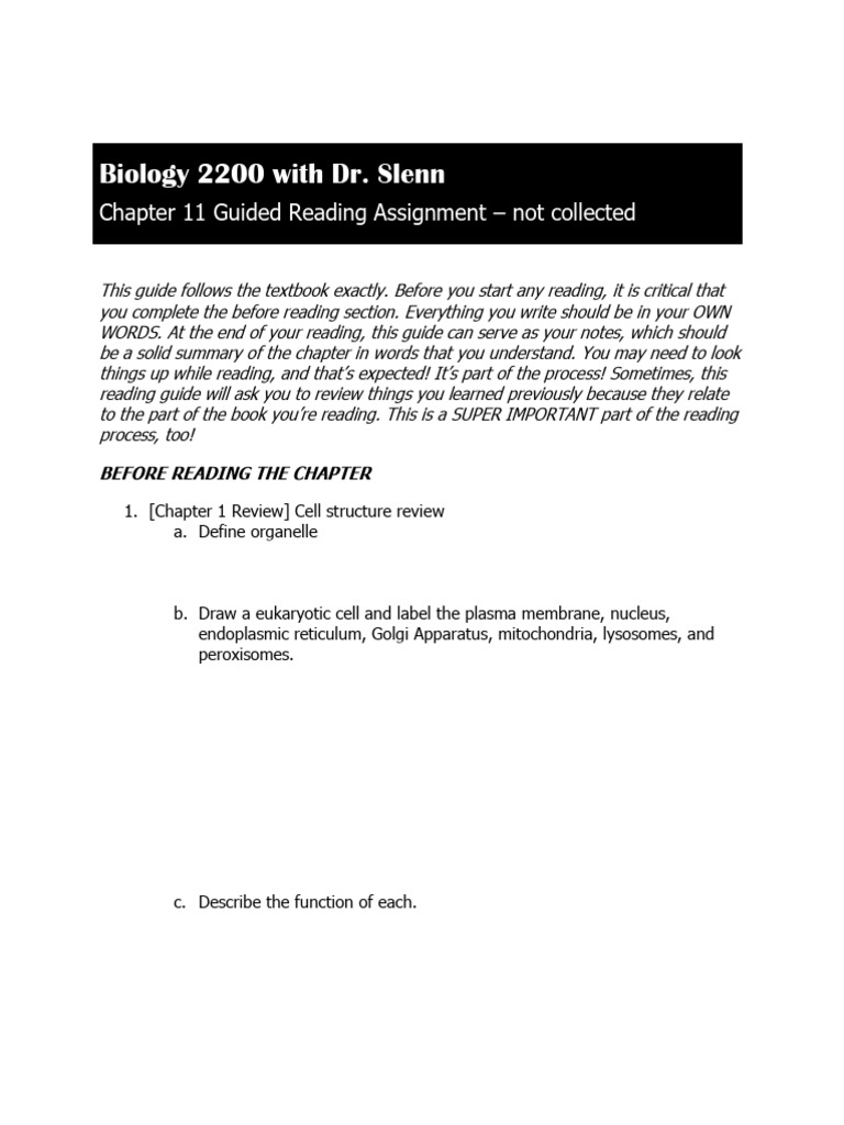 Chapter+11+Guided+Reading+5+ed | PDF | Cell Membrane | Cell (Biology)