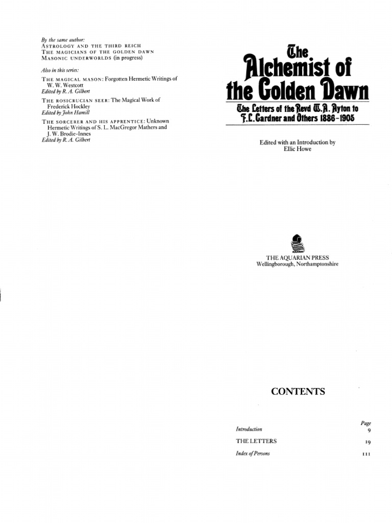Alchemical Pursuits of W.A. Ayton | PDF | Alchemy | Western Esotericism