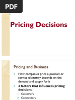 Pricing Decision Report