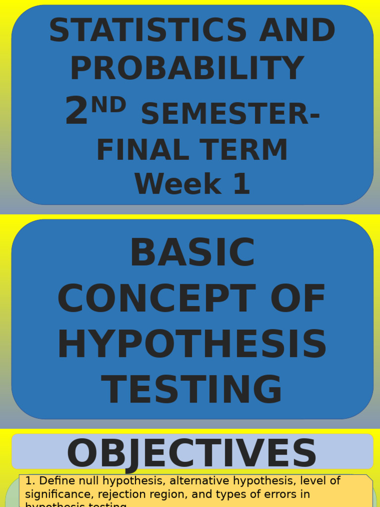 Hypothesis Testing Concepts Explained | PDF | Statistical Hypothesis ...