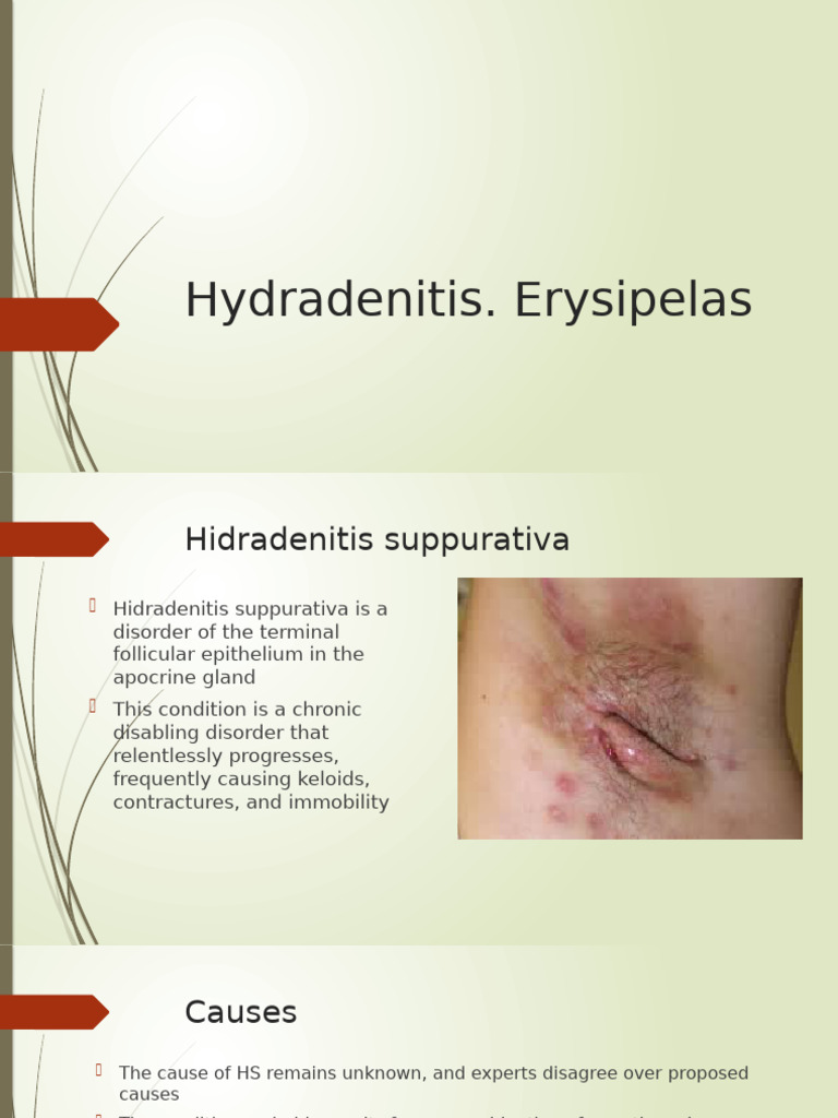 Hidradenitis Suppurativa & Erysipelas Guide | PDF | Causes Of Death ...