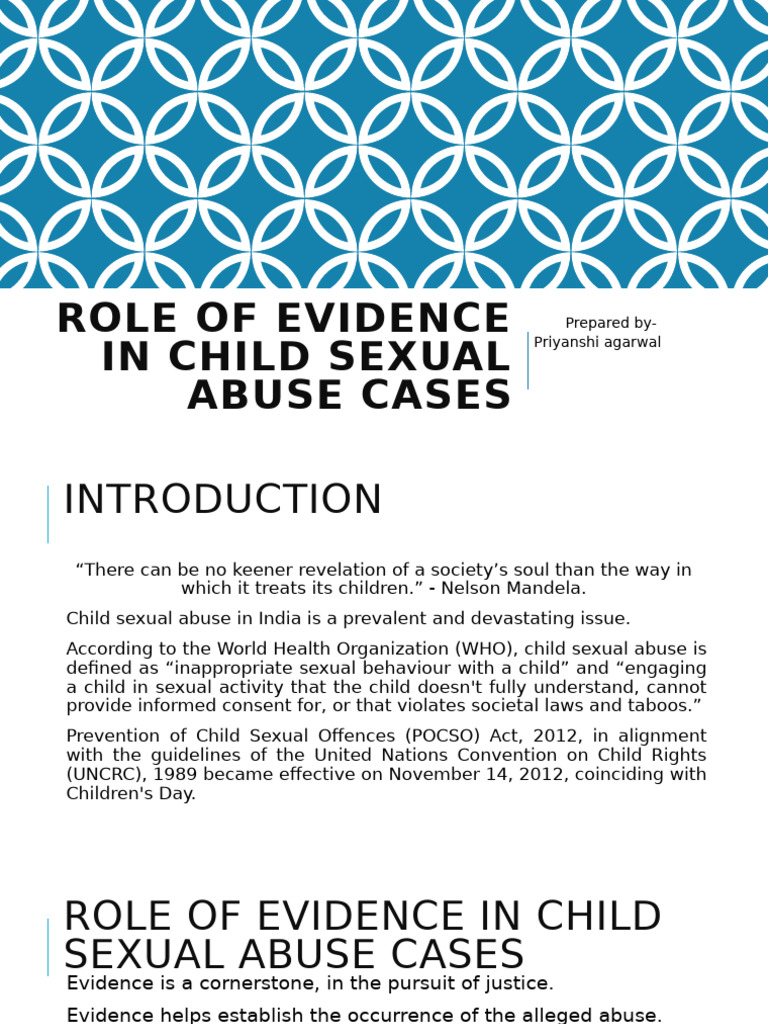 Evidence in Child Sexual Abuse Cases PDF Child Abuse Forensic Science