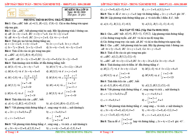 Baitap 10 Ngay 03012025 | PDF