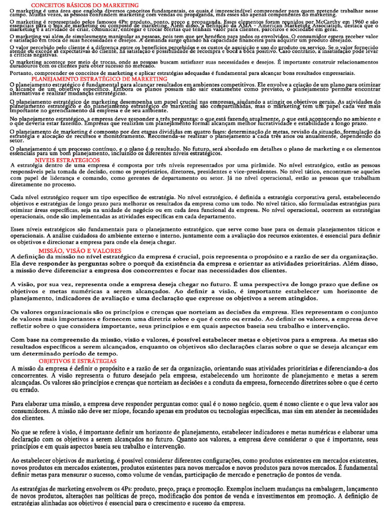 Marketing Estrategico Rota 1 | PDF