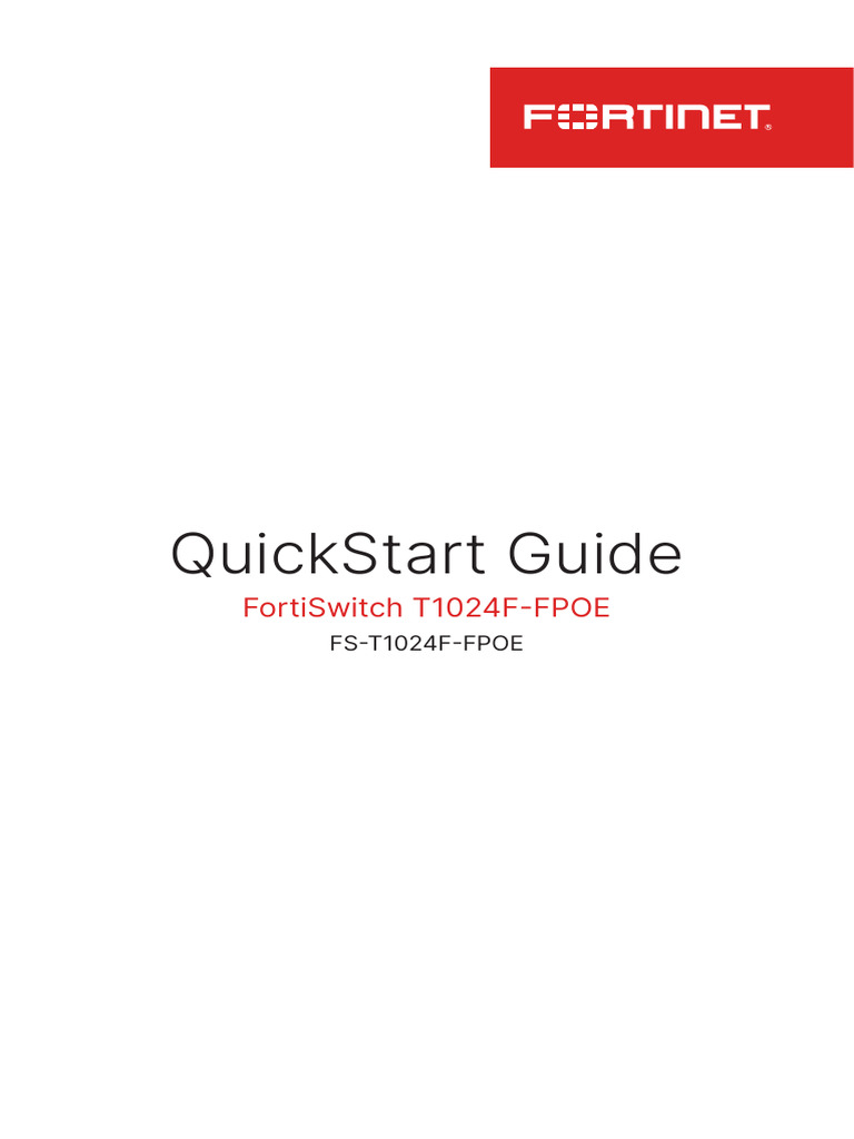 FortiSwitch T1024F-FPOE QuickStart Guide | PDF | Command Line Interface ...