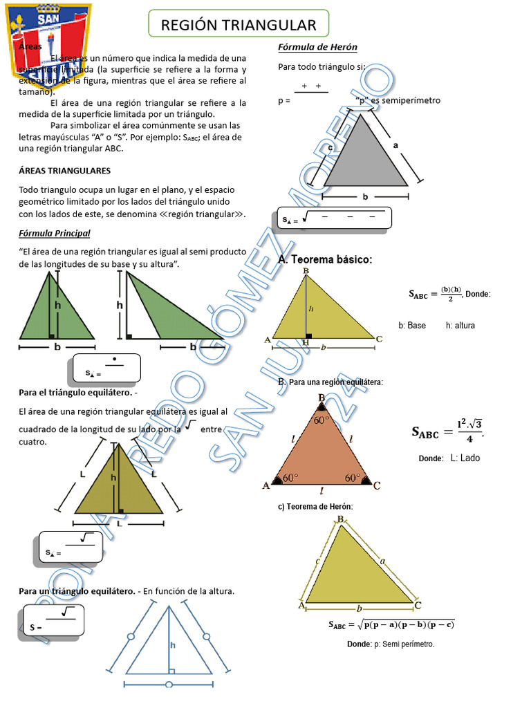 Regiones Triangulares | PDF | Triángulo | Geometría triangular