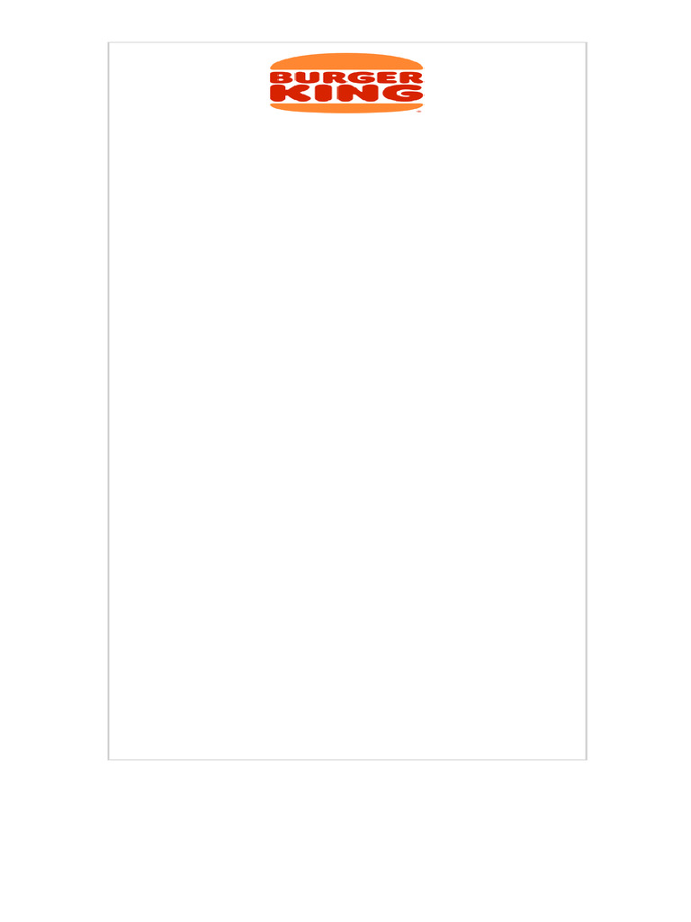 Burger King Order Receipt Summary | PDF