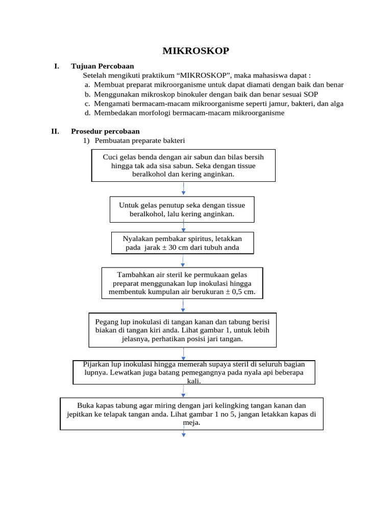 Cara Membuat Preparat Mikroskopis Mikroorganisme | PDF