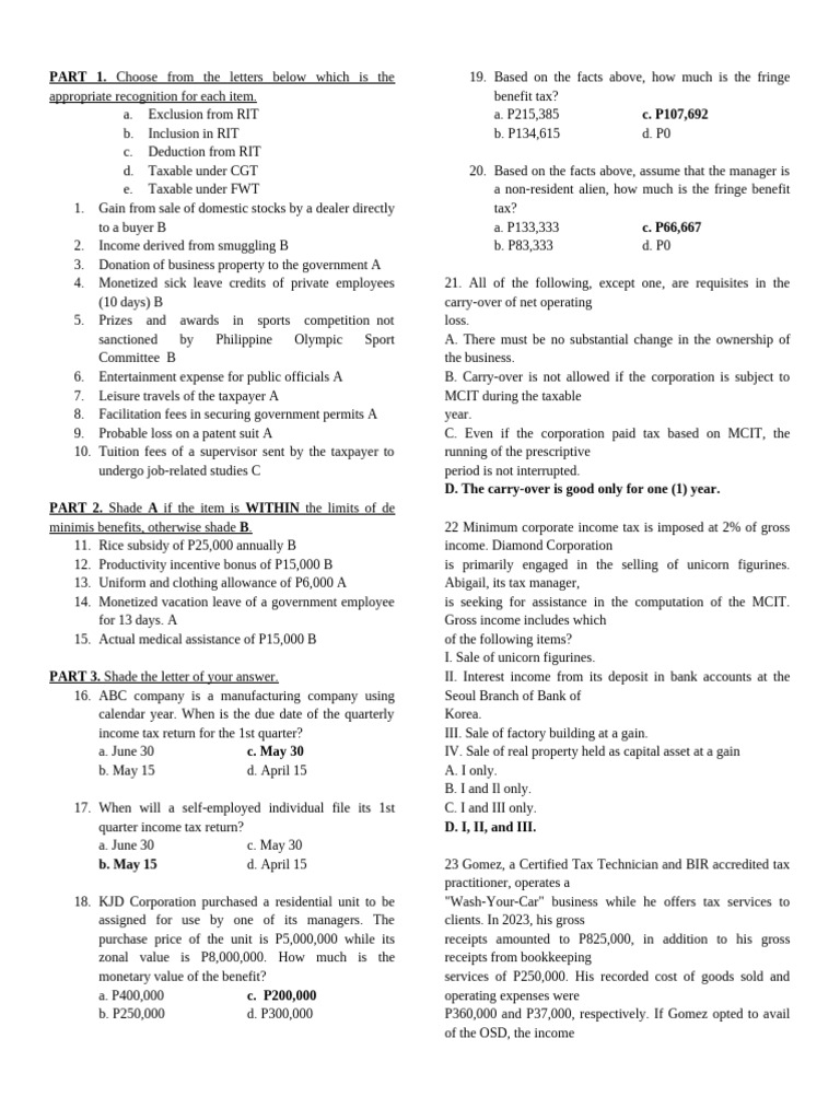 Tax Recognition and Deductions Guide | PDF | Tax Deduction | Expense