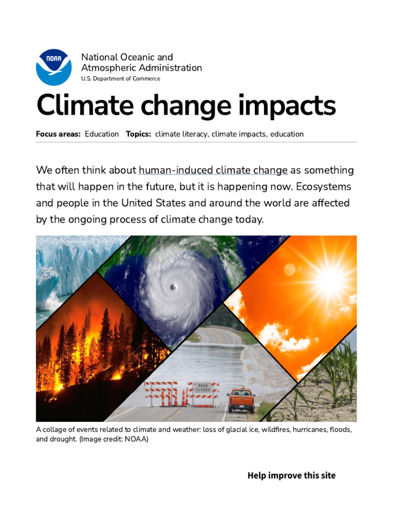 Climate change impacts _ National Oceanic and Atmospheric ...