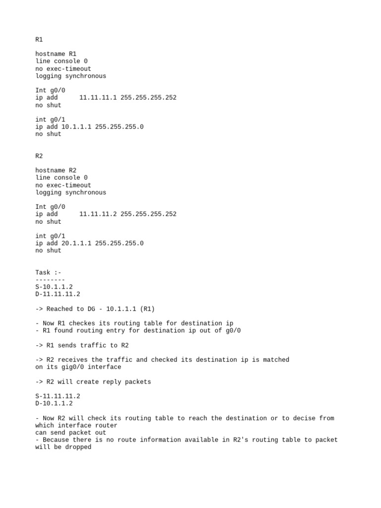 Static Routing and Configuration Guide | PDF