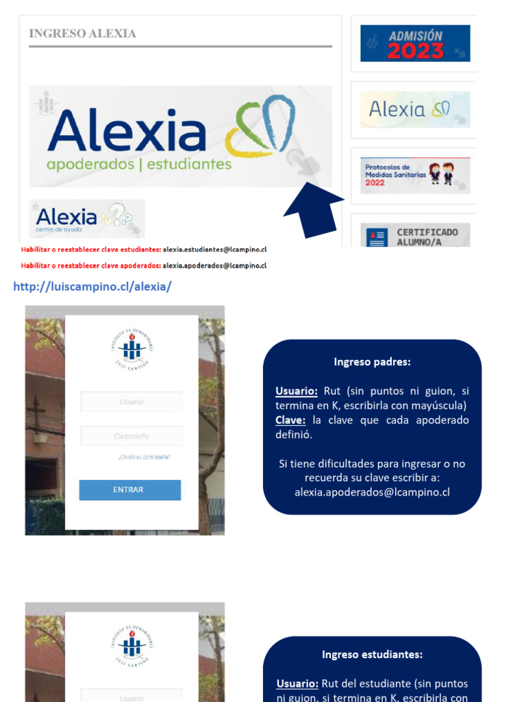 Acceso a Alexia para Padres y Alumnos | PDF