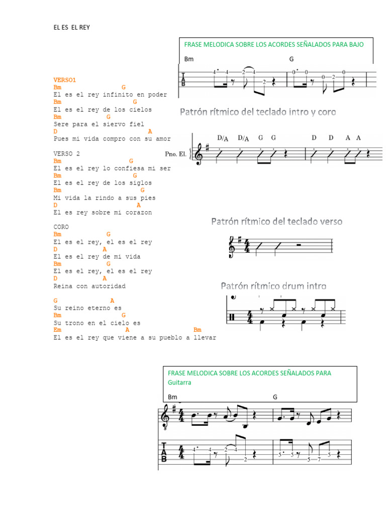 El Rey: Letra y Acordes de Canción | PDF