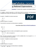 Simplifying Rational Expressions