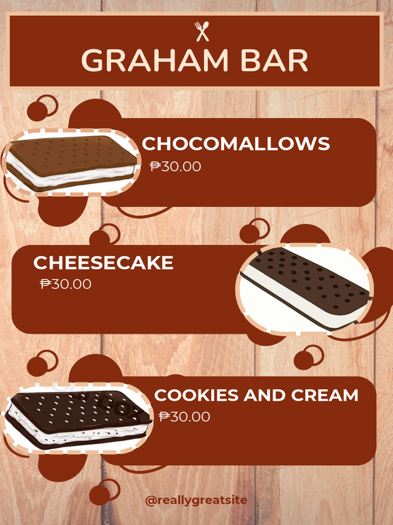 Brown Abstract Minimal Food Menu Portrait | PDF