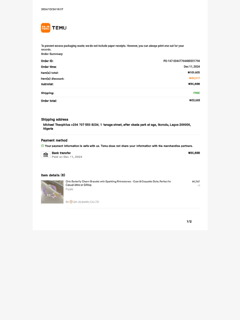 Temu Web Document | PDF