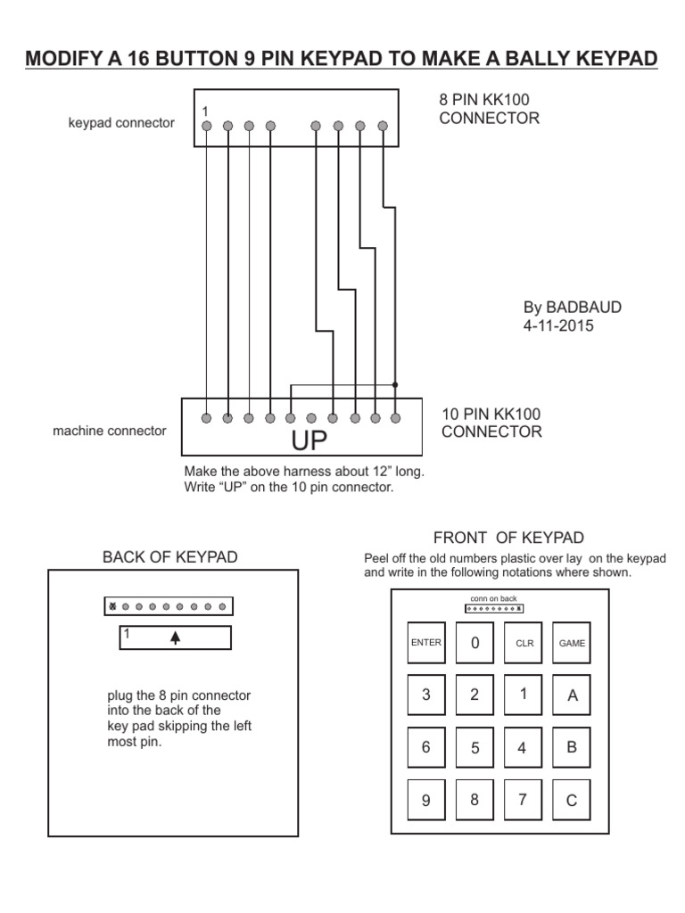 Modify 9-Pin Keypad for Bally Use | PDF