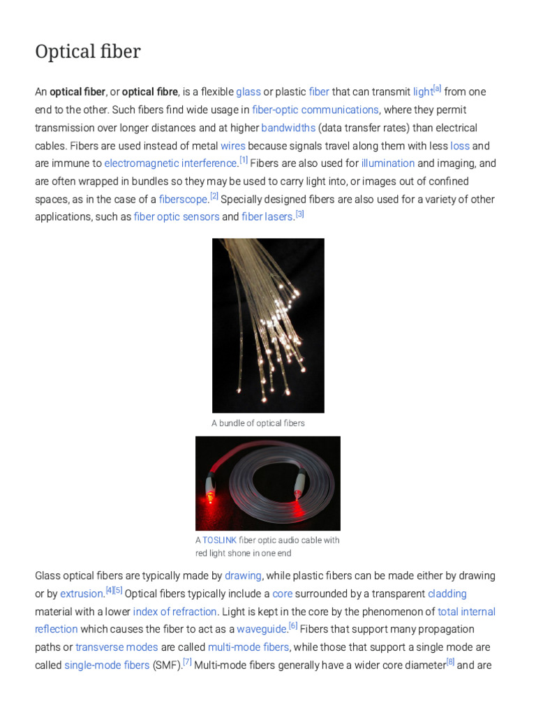 Vascade EX2500 Optical Fiber Overview | PDF | Optical Fiber | Attenuation